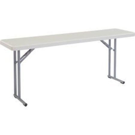 National Public Seating Interion Plastic Folding Seminar Table, 18 x 72, White BT1872